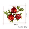 thumbnail image 2 of Broche de fruta Vintage de moda, versión versátil, ramo de Granada con gota de aceite de verano Rojo Verde Cocina, Decoración y Otros, 2 of 5