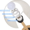 thumbnail image 4 of Wood Table Lamp Set of 2, Small Bedside Lamp with Linen Lampshade, 4 of 5