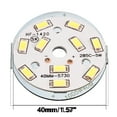 thumbnail image 2 of 300mA 5W 10LEDs 5730 Chip Module Aluminum Board Pure White 40mm Dia 5pcs, 2 of 4