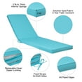 thumbnail image 3 of Outdoor Chaise Lounge Cushions, Breathable UV-Resistant & Fade-Resistant Cushions for Patio Pool Lawn – Adjustable Fit 2-Pack (Blue), 3 of 7