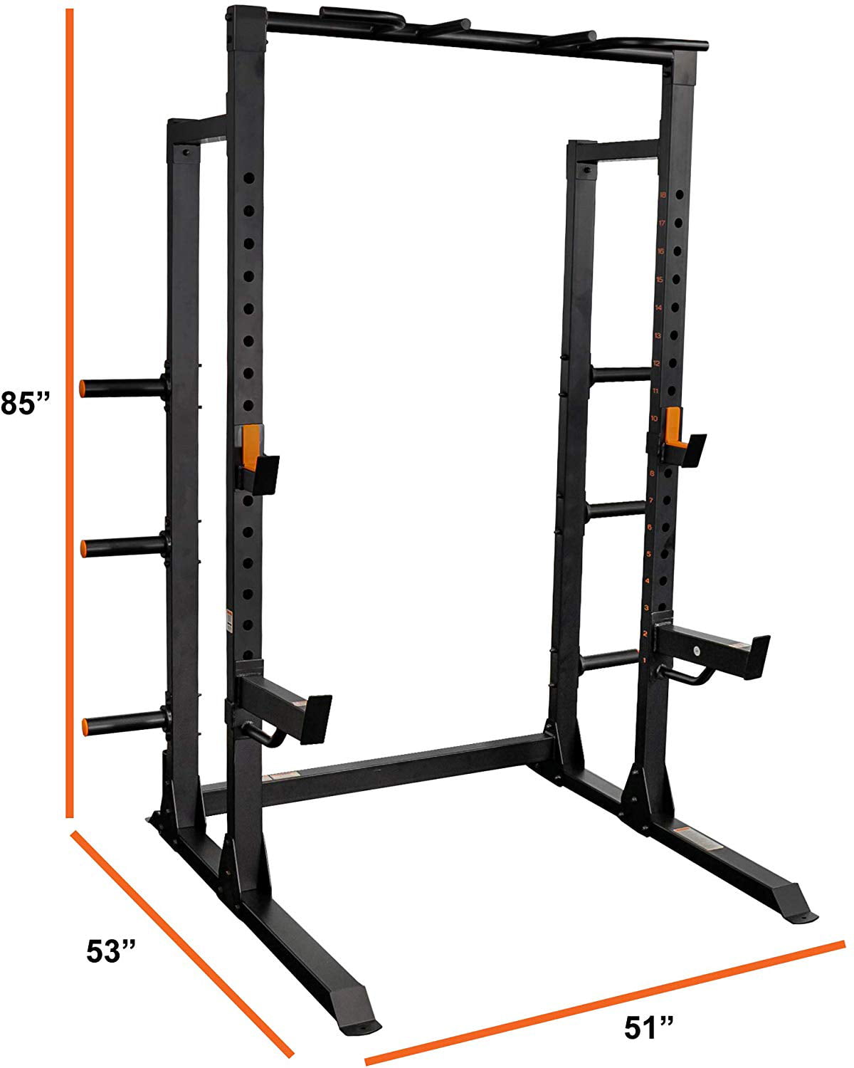 Oordeel karakter Oraal GRIND Fitness Chaos 4000 Power Rack, 6 Weight Plate Holders, Barbell  Holder, 1500 lbs Weight Limit, Spotter Arms, Textured Multi-Grip Pull Up  Bar, Heavy Duty J-Cups (Ships in 2 Boxes) - Walmart.com