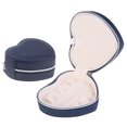 thumbnail image 2 of Unique Bargains Jewelry Box Mini Heart-shaped Portable PU Leather Jewelry Organizer Blue, 2 of 8