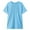 Sky Blue, variant on Girls Pleated T Shirts Kids Summer Short Sleeve Fashion Tops