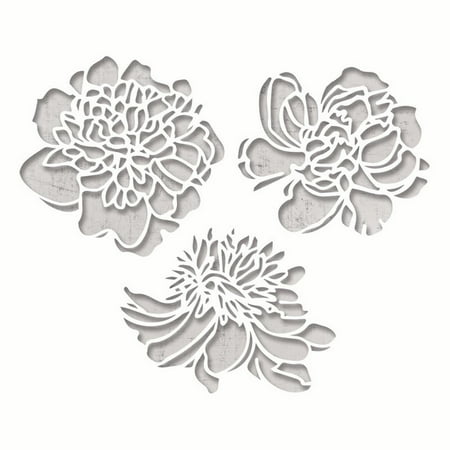UPC: 0630454257127 | Sizzix Thinlits Die Set 3PK – Cutout Blossoms by Tim Holtz