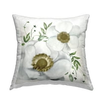Stupell Industries Gold Centered Magnolia Decorative Printed Throw Pillow Design by Kim Allen.