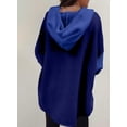 thumbnail image 3 of Sudadera SHEWIN Oversized para mujer, holgada, con capucha, azul marino, 3 of 4