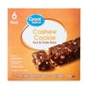 Great Value Cashew Cookie Nut & Date Bars, 10.2 oz, 6 Count