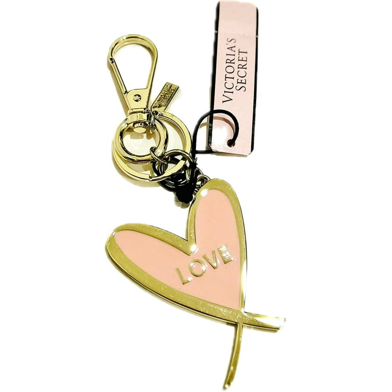Victoria's Secret Love Heart Key Chain color - hot pink and light