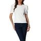 thumbnail image 2 of Blusa casual de verano para mujer con mangas cortas abullonadas y cuello redondo XS blanca, 2 of 6