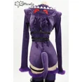thumbnail image 4 of Meowcos - Disfraz de Genga para mujer, disfraz de Halloween, mono morado de fantasma, mono de felpa con capucha y calcetines, cinturón y cola, 4 of 4