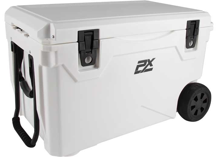 ProMaxx CLR80072W 75-Quart Sportsman Cooler With Wheels And Pull Handle White