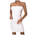 thumbnail image 2 of Fankiway Mode Femmes Aguichant Décontractée Robe Sans Manches Unie Robe Sans Bretelles Robe Moulante Robes d'Été pour Femmes Robes Sans Manches pour Femmes Grande Taille, 2 of 7