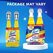 Lysol All Purpose Spray Cleaner for Sanitizing and Disinfecting, Lemon, 32 fl oz, 2 pack