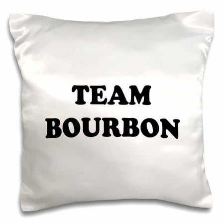 3dRose TEAM BOURBON - Pillow Case, 16 by 16-inch
