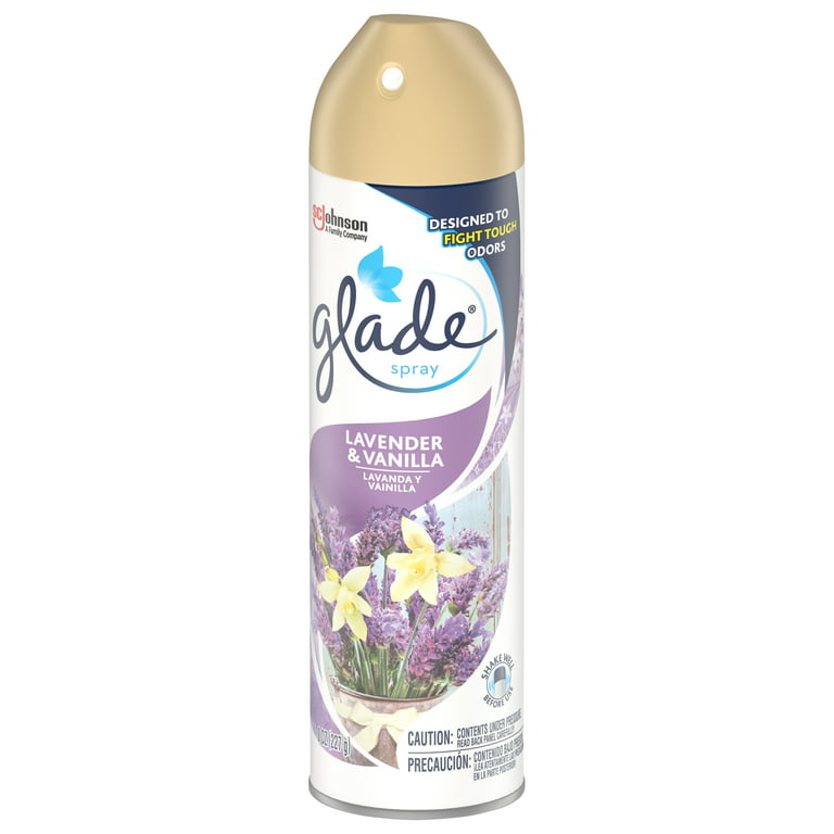 Glade Room Spray 1 CT, Lavender & Vanilla, 8 OZ. Total, Air Freshener