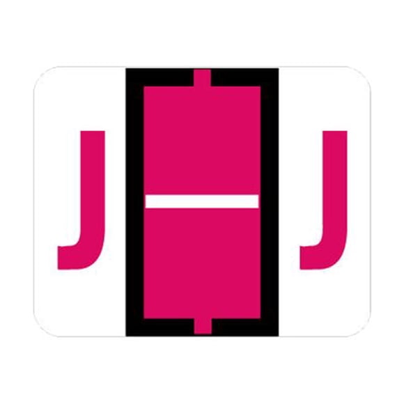 Smead BCCR - Languette Auto-Adhésive - Pré-Imprimée : J - Rouge (Lot de 500)