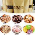 thumbnail image 2 of High Quality!100 Kraft Paper Bags with Window, Stand Up Pouches with Zipper, Used for, 2 of 6