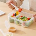 thumbnail image 4 of Students Divided Lunch Box Can Be Microwave Heated Lunch Box Salad Fruit Transparent Lunch Box, 4 of 7