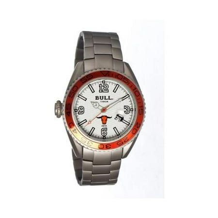 Bull Titanium Hereford Swiss Bracelet Watch w/ Magnified Date