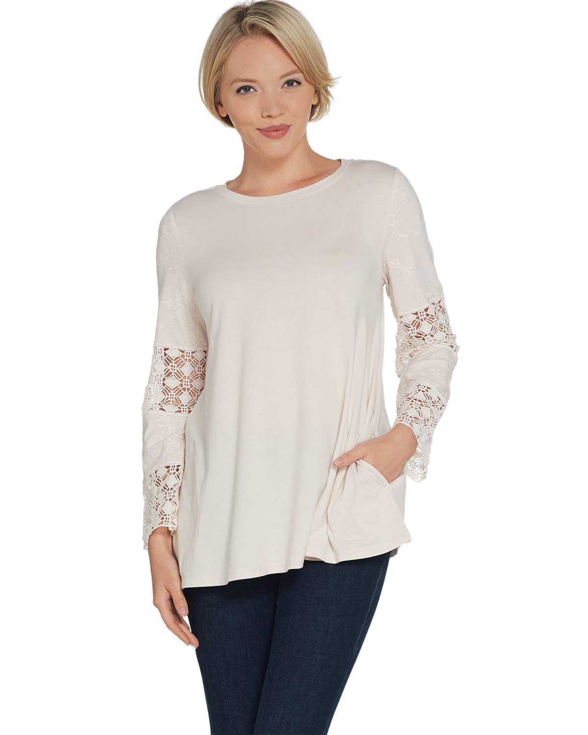 LOGO by Lori Goldstein LOGO by Lori Goldstein Ladies Cotton Lace