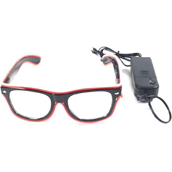 LINLIN LED Glasses, Light up El Wire Neon Rave Glasses Glow Flashing LED Sunglasses Costumes for Cosplay Halloween Bar Club Party/adult Girl Boy Kids Gifts