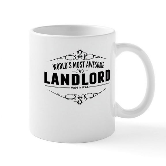 CafePress - Worlds Most Awesome Landlord Mugs - 11 oz Ceramic Mug - Novelty Coffee Tea Cup