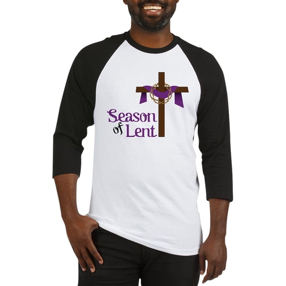 CafePress - Season Of Lent Baseball Jersey - Cotton Baseball Jersey, 3/4 Raglan Sleeve Shirt