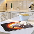 thumbnail image 6 of Wolf Fire Print Dish Drying Mat for Kitchen Counter, Ultra Absorbent Reversible Microfiber Dishes Drying Rack Pad Heat-resistant Mats 16x18in, 6 of 7