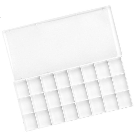 Ywmsfl Leakproof Watercolour Paint Box with Lid 24 Well 36 Well Watercolor Paint Tray Paint Case For Acrylics Gouaches Oil