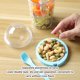 thumbnail image 4 of Advancent taza de ensalada taza para beber botella de yogur desayuno dulce regalo conveniencia cálido calentador cuchara tazas hogar bebida azul Type3 NO3, 4 of 6