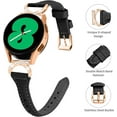 thumbnail image 4 of KOMI Replacement D-Shape Leather Band Compatible for Samsung Galaxy Watch 6/6 Classic Women, Dressy Leather Bands, Classic Replacement Accessories Strap, Genuine Leather Wristbands Black, 4 of 6
