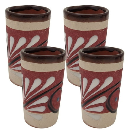 

Clay Pottery Tequilero Shot Glass Glazed Interior 2 Oz Capacity Tequila Whiskey Made in Mexico 4