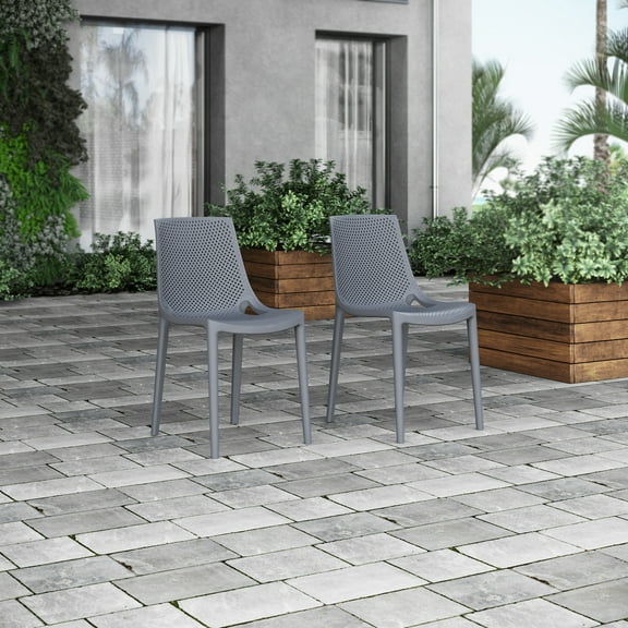 Amazonia Duddey 4-Piece Patio Furniture Set, Gray