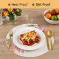 thumbnail image 4 of Pink Weeping Floral Round 13 Inch Placemats Set of 8, Spring Summer Pastoral Flowers Rustic HeatResistant Non Slip Place Mats for Dining Table, Wipeable Braided Kitchen Table Mats for Housewarming, 4 of 9