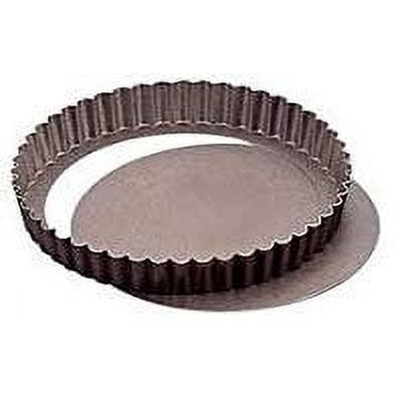 Paderno World Cuisine 8.625 Inch Fluted Non-Stick Tart Pan with Removable Bottom
