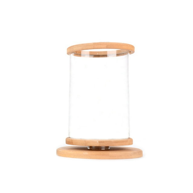 Fish Tank Fish Aquarium Fish Home Desktop Ecological Bottle Creative Office Tempered Glass Micro-Cylinder Rotating Bedroom Fish Tank Betta Mini Small Fish Tank