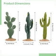 thumbnail image 4 of 3 PCS Realistic Artificial Cactus Plants, 5.5 Inches Desert Succulent Decorations with Sand Base, Lifelike Green Faux Cactus Collection for Home Office Table Decor, Maintenance-Free Indoor Plants, 4 of 5
