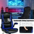 thumbnail image 6 of Gymax Racing Style Office Chair Ergonomic Adjustable Computer Chair w/Flip-up Arm Blue, 6 of 10