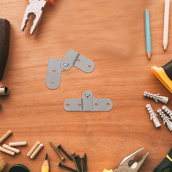 HOMEMAXS 4pcs Folding Table Hinge Replacement Metal Hinges For Furniture Practical Hinge Parts For Cabinet Folding Table Attic Ladders