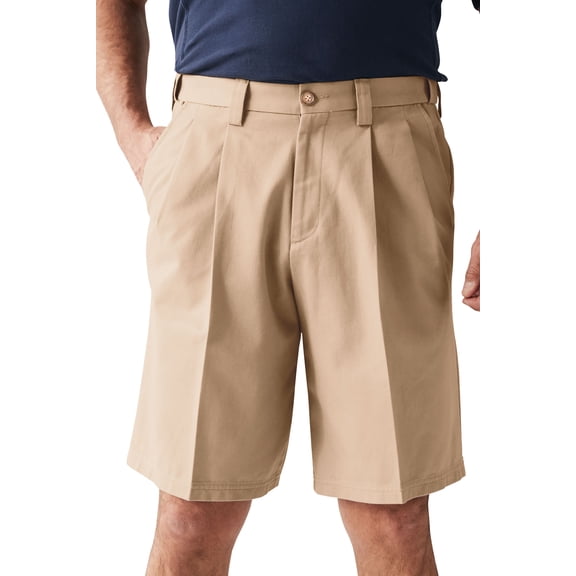 KingSize Men's Big & Tall Wrinkle-Free Expandable Waist Pleat Front Shorts