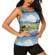 thumbnail image 2 of Fotbe Pasture Cow Blusas Sin Mangas para Mujer – Estilo Casual, Corte Suelto, Slim-Fit, Cuello Redondo Deportivo, Tops de Verano para Gimnasio y Yoga-X-Large, 2 of 7