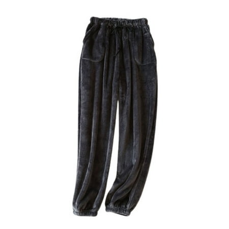 

Homgro Women s Winter Pajamas Pants Pjs Soft Fitted Spring Pocket Mid Rise Belted Closed Bottom Dark Grey 12