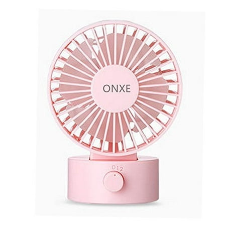 onxe quiet desk fan, small mini usb table desk desktop personal fan cooling for room office (2 speed modes dual blades simulate natural wind, high compatibility)