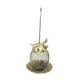 thumbnail image 1 of Comedero colgante para pájaros, adorno decorativo de hierro ligero y resistente a la intemperie. Oro antiguo, 1 of 9