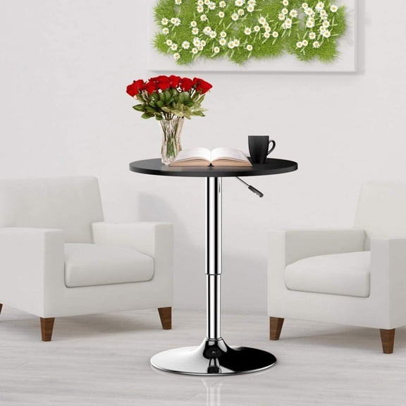 Adjustable Height Swivel Bar Table with Gas Lift for Home Pub Kitchen