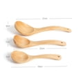 thumbnail image 6 of BESTYASH 3-Piece Khaki Wood Deep Soup Spoons Set for Everyday Stirring and Tableware Use, 6 of 8