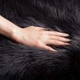 thumbnail image 4 of Ghouse Rectangular Black Area Rug 6.7x10 feet, Thick and Fluffy Faux Sheepskin Machine Washable Rectangular Plush Carpet, Faux Sheepskin Rug for Living Room, Bedroom, Kids Room, 4 of 6