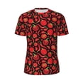 thumbnail image 5 of Wukai Tomatoes And Chili Print Men's Short-Sleeved Mesh T-Shirt,Quick-Dry Short Sleeve Workout T-Shirt-Large, 5 of 8