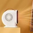 thumbnail image 5 of COM1950s Space Heater, 110V Standard Portable Heater with Thermostat, Electric Desktop Heater High Output Fan for Home Bedroom Mini Small Desktop Office Desk Indoor Use (White), 5 of 7