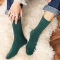 thumbnail image 3 of Opolski Thick Winter Socks Mid-calf Socks 1 Pair Unisex Knitted Mid-tube Thick Plush Soft Warm Sweat Absorption No Odor Anti-slip Elastic Casual Floor Socks, 3 of 8